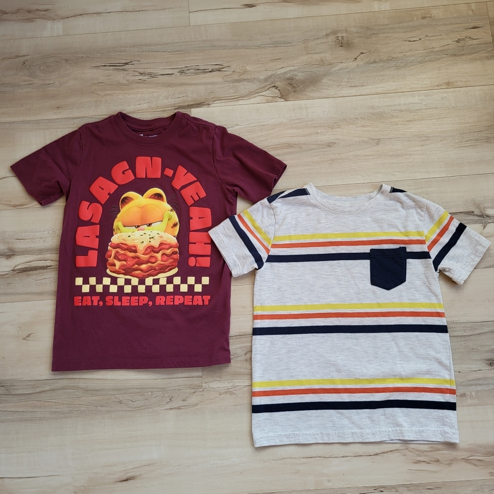 Boys Size 6/7 Garfield & Arizona Tee Lot of 2